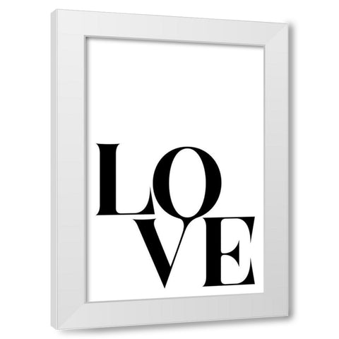 Love Black White Modern Wood Framed Art Print by Sawall, Anastasia