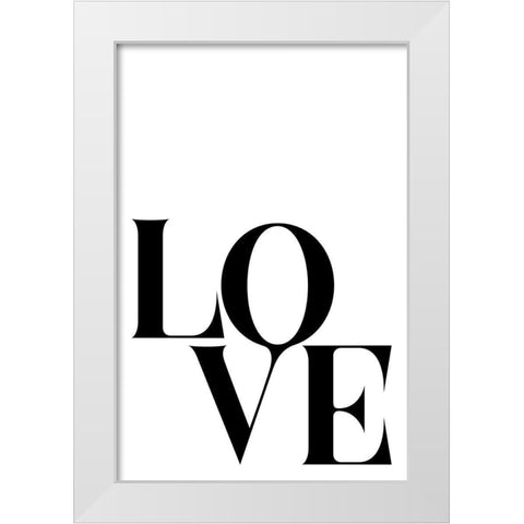 Love Black White Modern Wood Framed Art Print by Sawall, Anastasia