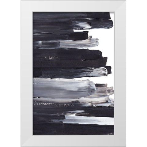 Wave after Wave White Modern Wood Framed Art Print by Sawall, Anastasia