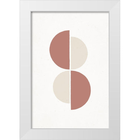 Rust and Sand - Duo White Modern Wood Framed Art Print by Sawall, Anastasia