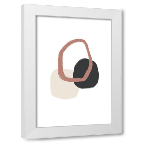 Three Stones - Together White Modern Wood Framed Art Print by Sawall, Anastasia