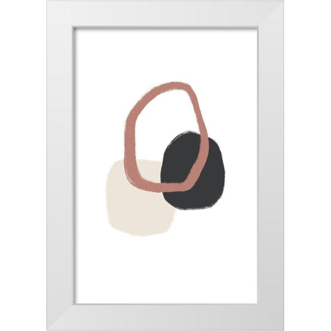 Three Stones - Together White Modern Wood Framed Art Print by Sawall, Anastasia