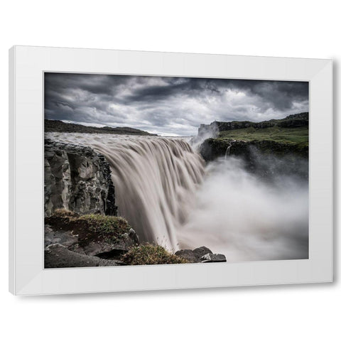 At The Edge Of The World White Modern Wood Framed Art Print by Wonisch, Andreas