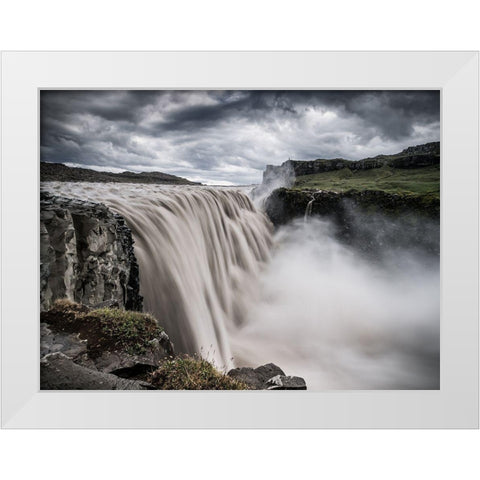 At The Edge Of The World White Modern Wood Framed Art Print by Wonisch, Andreas