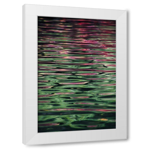 Flower reflection White Modern Wood Framed Art Print by Alcantara, Miguel