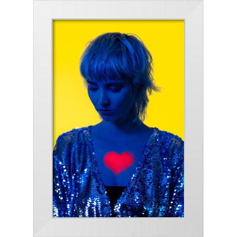 Ukrainian girl White Modern Wood Framed Art Print by Werner, Piotr