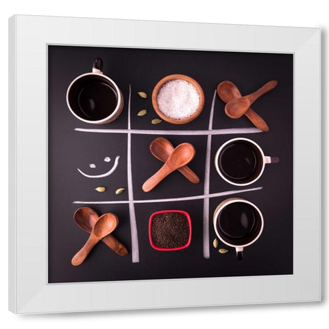 Still Life Art White Modern Wood Framed Art Print by Dhuper, Sumit