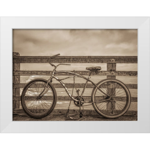 SomeoneS Treasure White Modern Wood Framed Art Print by Reames, Teri