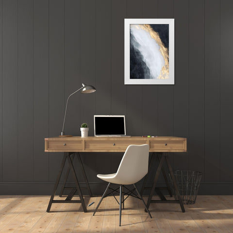 Stream White Modern Wood Framed Art Print by Fredriksson, Elisabeth