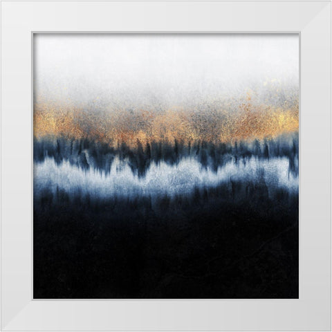 Golden Horizon White Modern Wood Framed Art Print by Fredriksson, Elisabeth