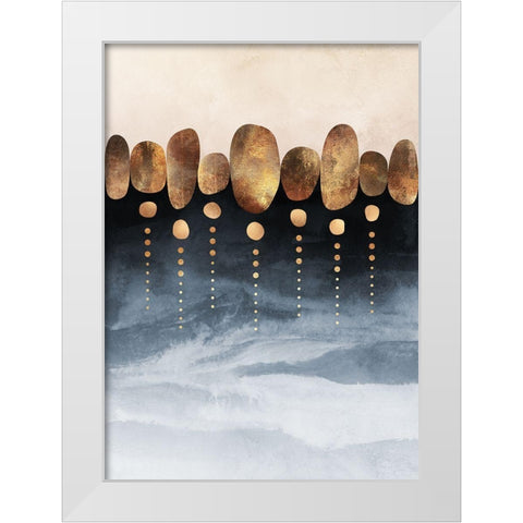 Natural Abstraction White Modern Wood Framed Art Print by Fredriksson, Elisabeth