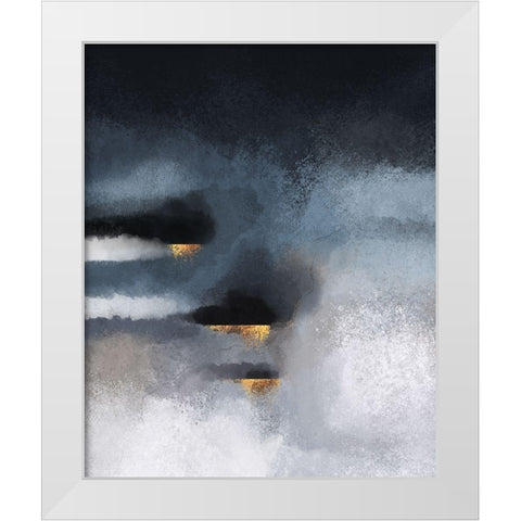 Cloudburst White Modern Wood Framed Art Print by Fredriksson, Elisabeth