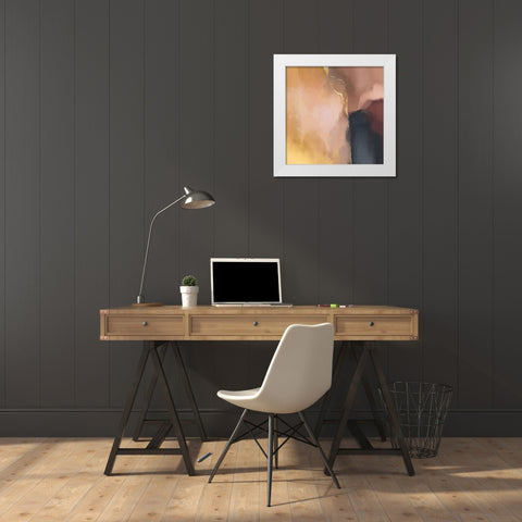 Stay Calm White Modern Wood Framed Art Print by Fredriksson, Elisabeth