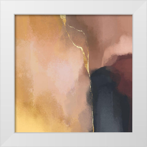 Stay Calm White Modern Wood Framed Art Print by Fredriksson, Elisabeth