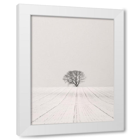 White Desert White Modern Wood Framed Art Print by Weisbek, Lena