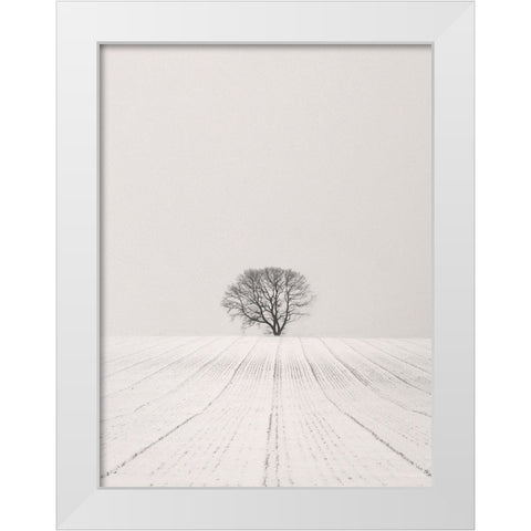White Desert White Modern Wood Framed Art Print by Weisbek, Lena