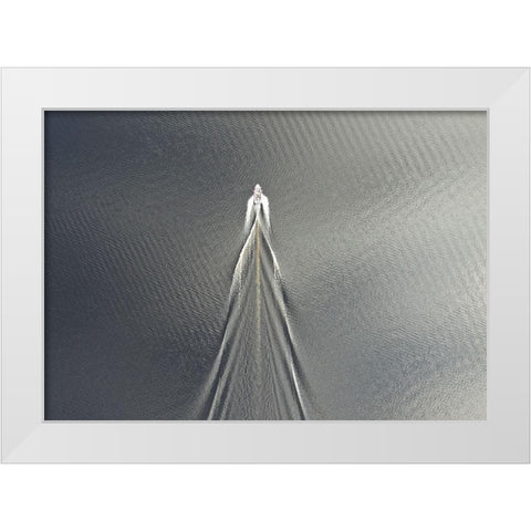 Usain Boat White Modern Wood Framed Art Print by Cederberg, Marcus