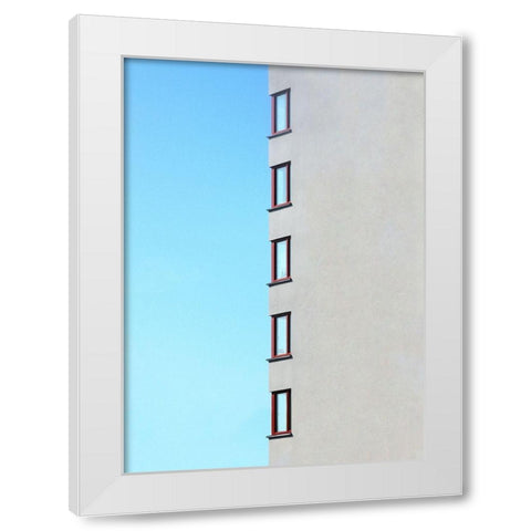 Corner row White Modern Wood Framed Art Print by Cederberg, Marcus
