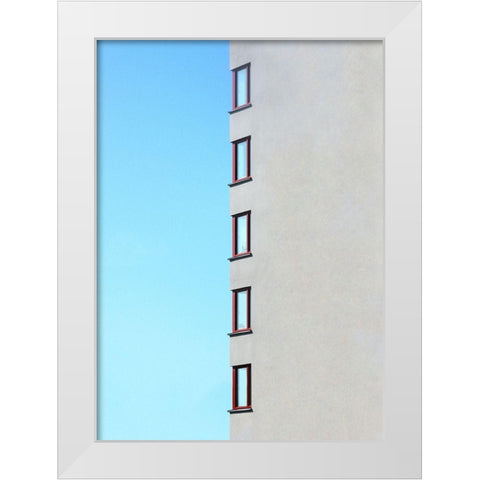 Corner row White Modern Wood Framed Art Print by Cederberg, Marcus