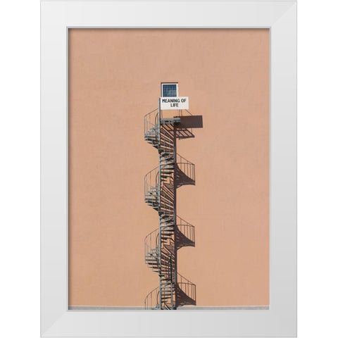 Meaning of life White Modern Wood Framed Art Print by Cederberg, Marcus