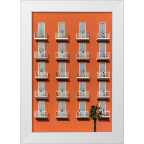 The hotel White Modern Wood Framed Art Print by Cederberg, Marcus