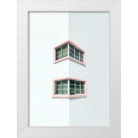 Pink corner White Modern Wood Framed Art Print by Cederberg, Marcus