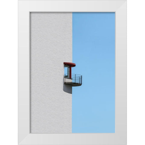 Half in half White Modern Wood Framed Art Print by Cederberg, Marcus