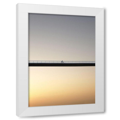 Biking home White Modern Wood Framed Art Print by Cederberg, Marcus