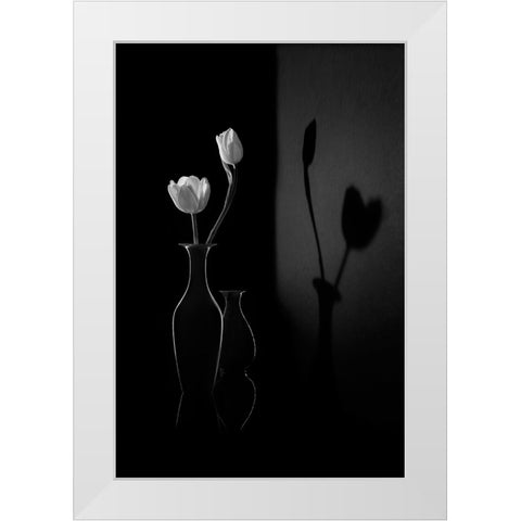 The Shadow of Spring White Modern Wood Framed Art Print by Zhang, Libby