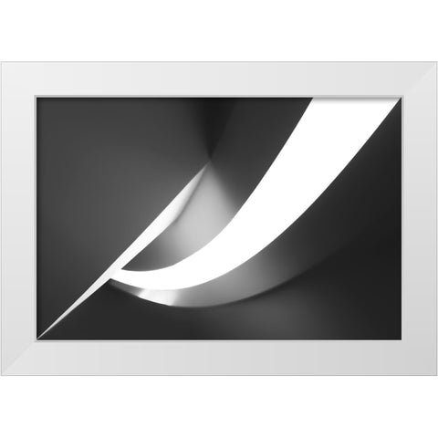 Curves White Modern Wood Framed Art Print by van Son, Greetje
