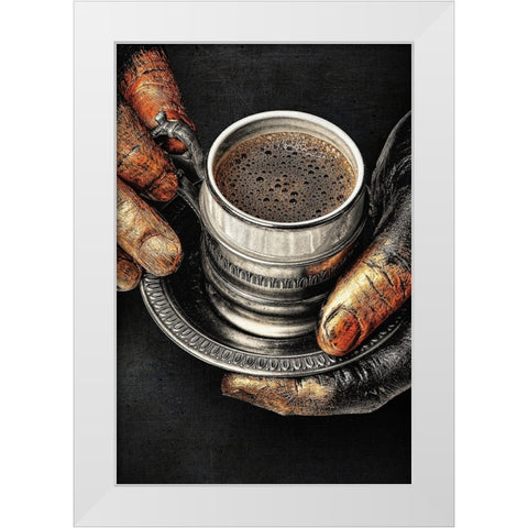 Coffee White Modern Wood Framed Art Print by Adrian Chis, Paul