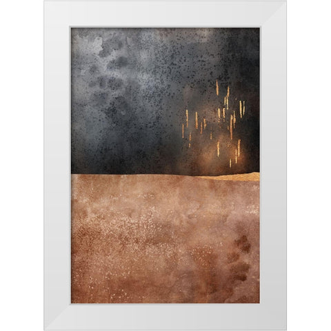Autumn Rain White Modern Wood Framed Art Print by Fredriksson, Elisabeth