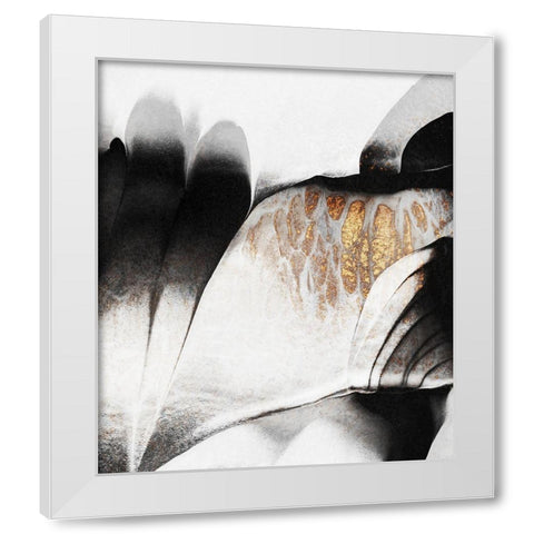 Gold Veins White Modern Wood Framed Art Print by Fredriksson, Elisabeth