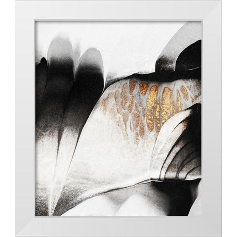 Gold Veins White Modern Wood Framed Art Print by Fredriksson, Elisabeth