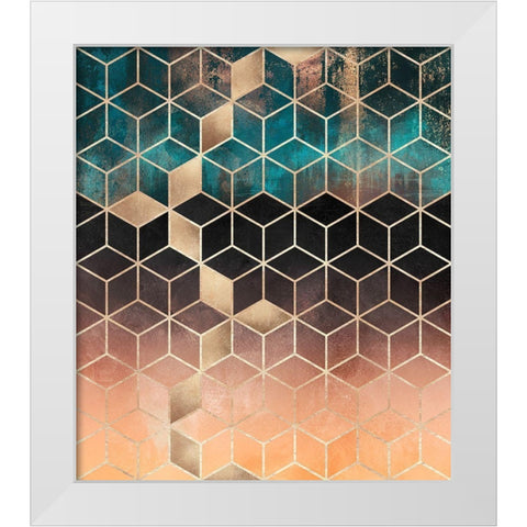 Ombre Dream Cubes White Modern Wood Framed Art Print by Fredriksson, Elisabeth