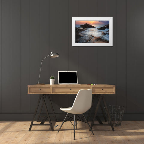 Primordial existence White Modern Wood Framed Art Print by Maestosi, Andrea