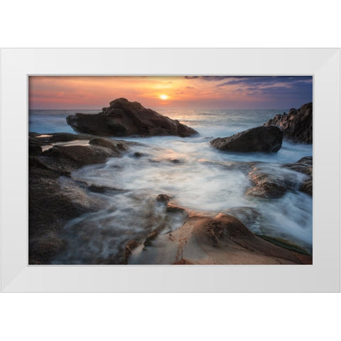 Primordial existence White Modern Wood Framed Art Print by Maestosi, Andrea