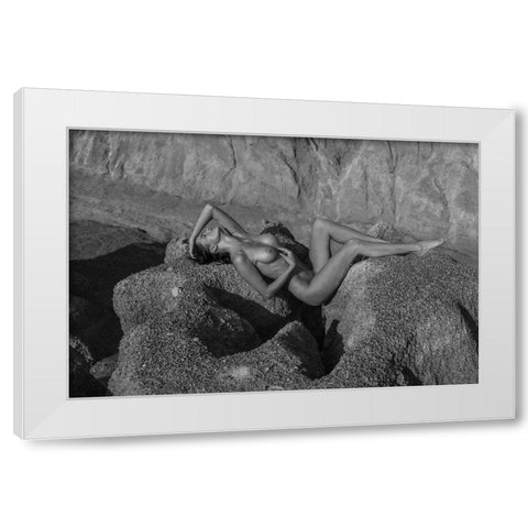 Bed Rock White Modern Wood Framed Art Print by Chai Telan, Thanakorn