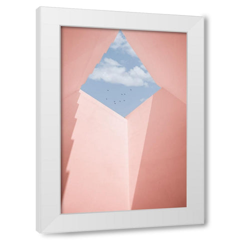 Build View White Modern Wood Framed Art Print by Guan, Xiaopeng