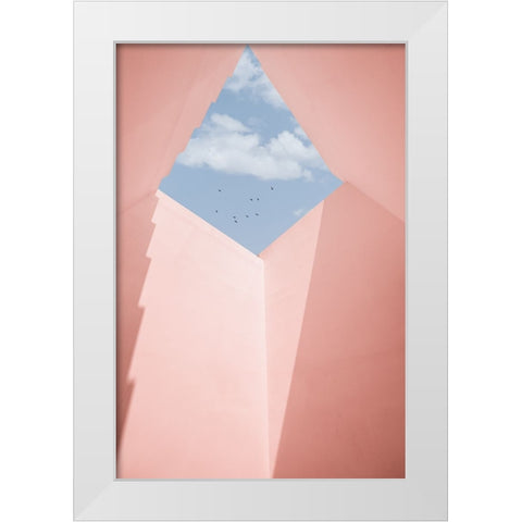Build View White Modern Wood Framed Art Print by Guan, Xiaopeng