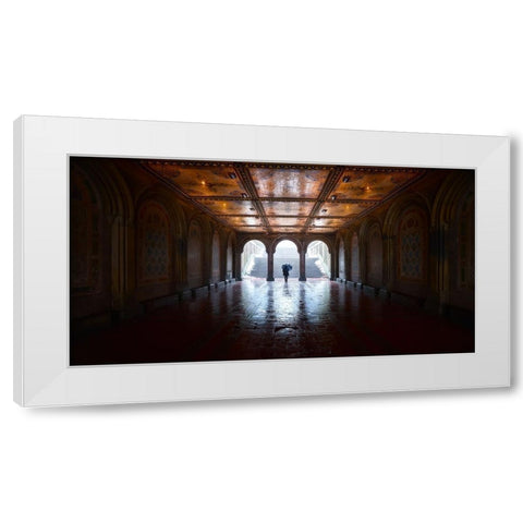 The Passageway White Modern Wood Framed Art Print by De La, Javier