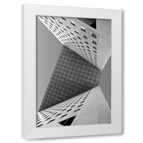 Urban Origami White Modern Wood Framed Art Print by Legraverend, Guillaume