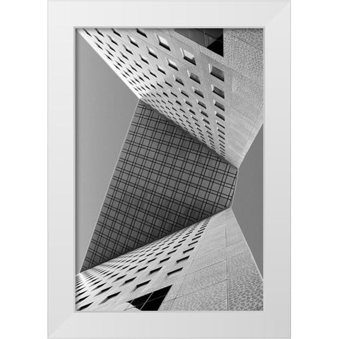 Urban Origami White Modern Wood Framed Art Print by Legraverend, Guillaume