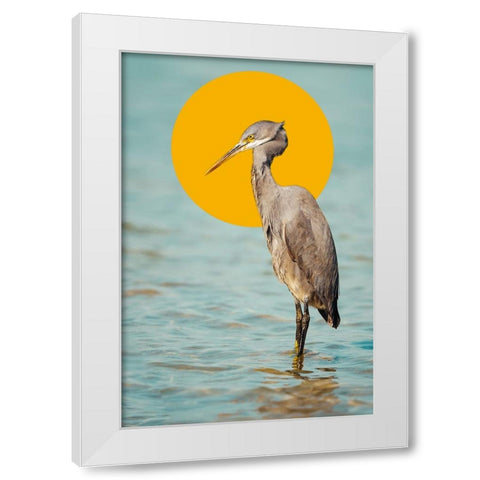 The Saint White Modern Wood Framed Art Print by Hossameldin, Hany