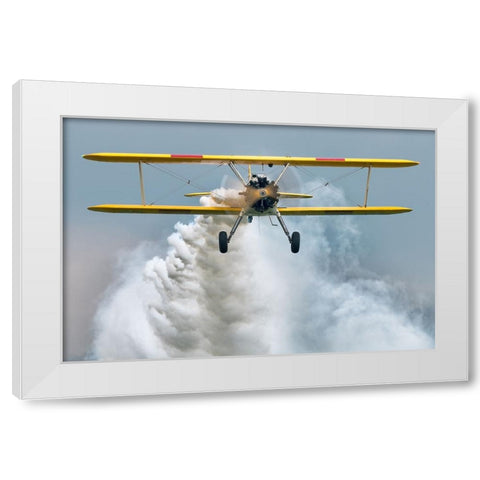 Oldtimer Sterman White Modern Wood Framed Art Print by Wrobel, Piotr