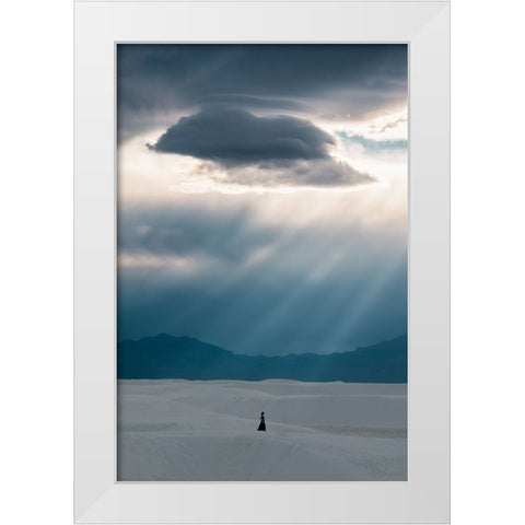 Umbrella White Modern Wood Framed Art Print by Zhang, Ling