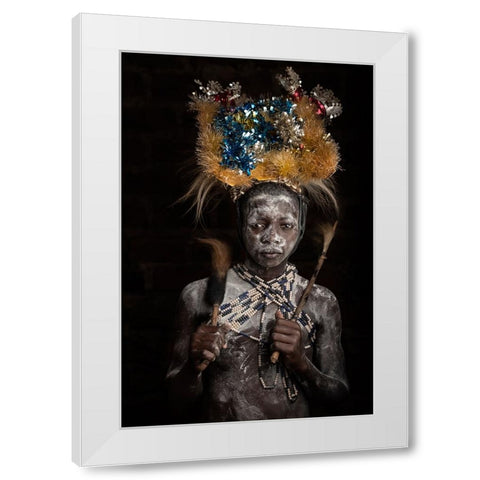 Mugisu White Modern Wood Framed Art Print by Jacob, Matt