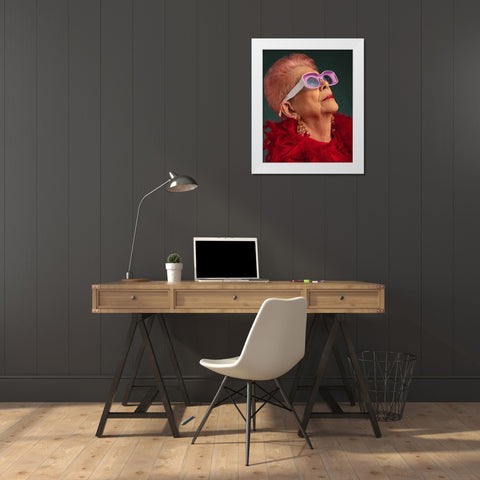 Kitsch White Modern Wood Framed Art Print by Diaz, Anderson