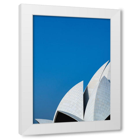 Lotus temple the balance White Modern Wood Framed Art Print by Chawla, Shobhit