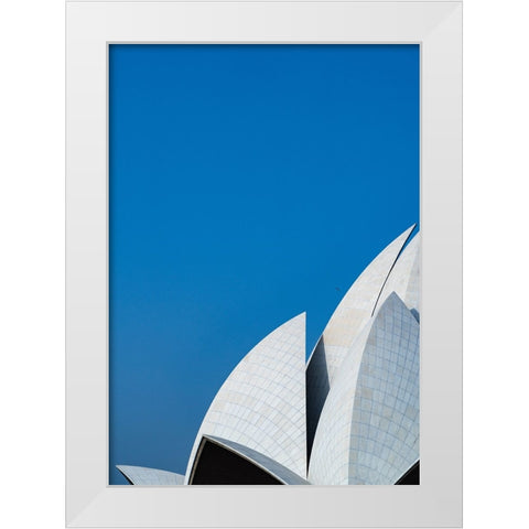 Lotus temple the balance White Modern Wood Framed Art Print by Chawla, Shobhit